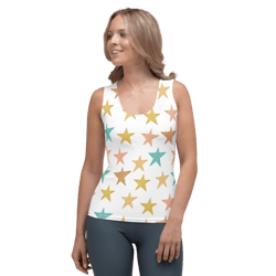 Colored Stars Seamless Pattern Sublimation Cut & Sew Tank Top
