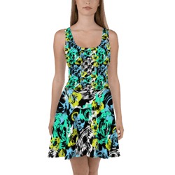 Turning Point Abstract Pattern Skater Dress