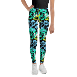 turning point abstract pattern youth leggings