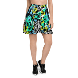 turning point abstract pattern skater skirt