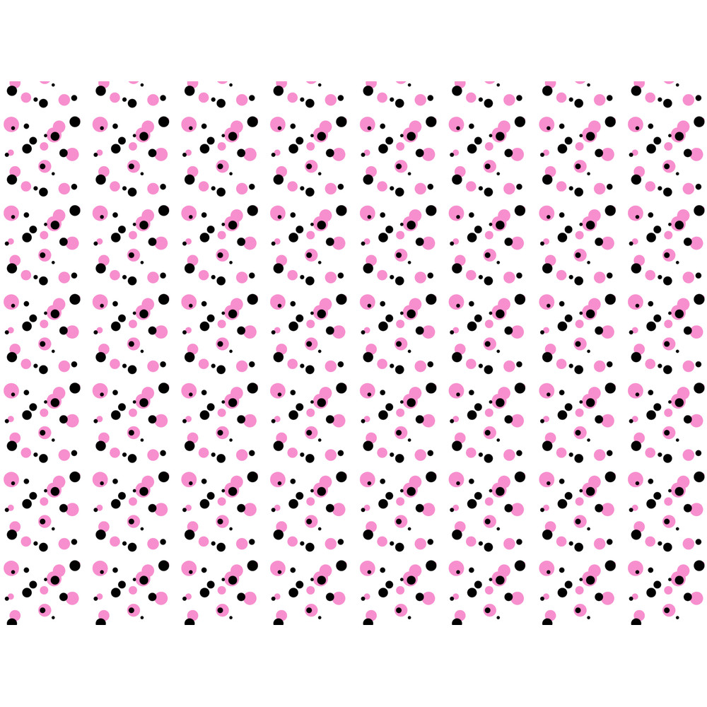 Pink and Black Dots Pattern Biker Shorts