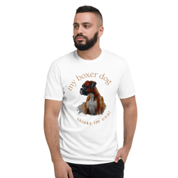 my boxer dog thinks im cool short-sleeve t-shirt
