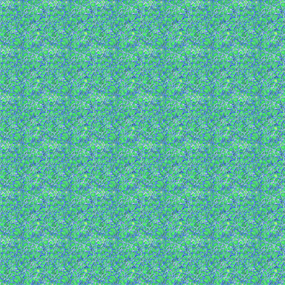 Green and Blue Modern Mozaic Recycled padded bikini top