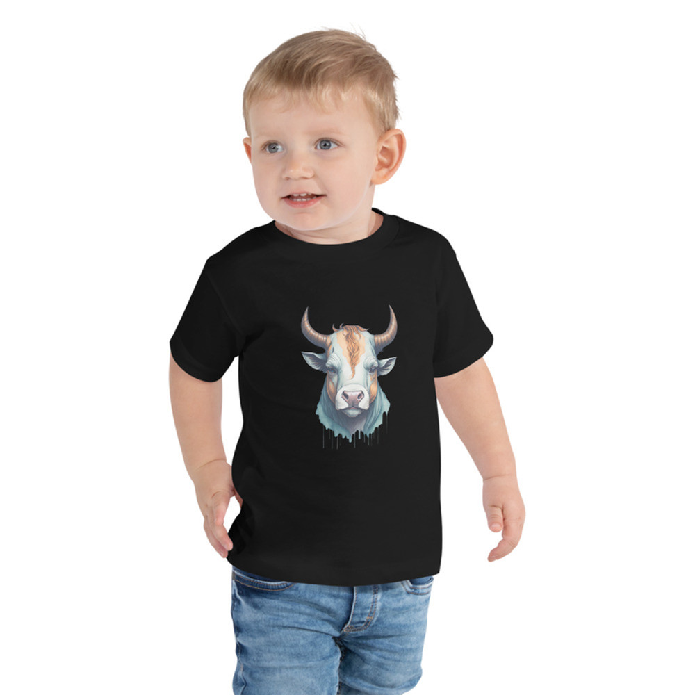 Toddler Short Sleeve Tee Fashionable Bull
