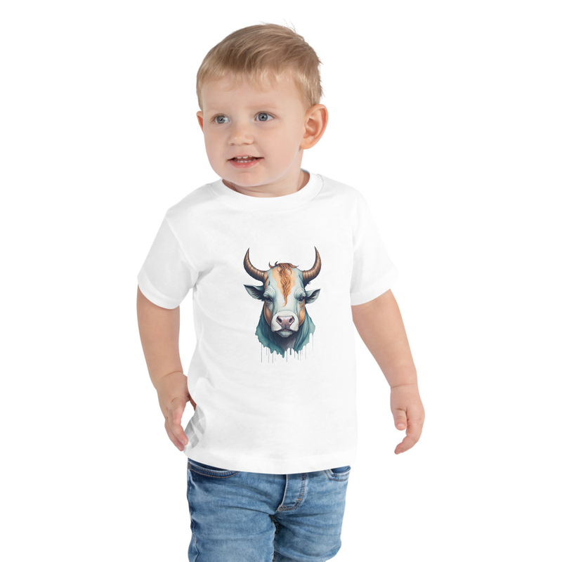 Toddler Short Sleeve Tee Fashionable Bull