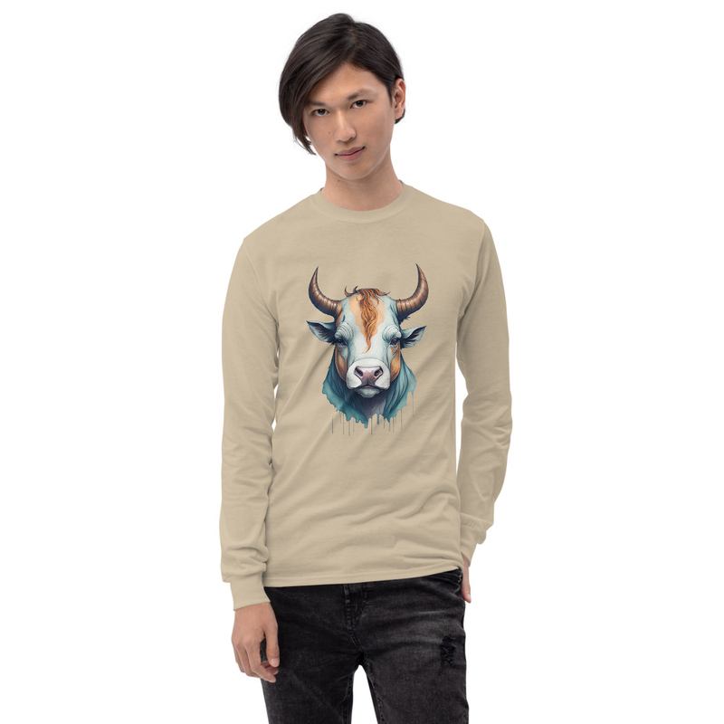 Men’s Long Sleeve Shirt Fashionable Bull