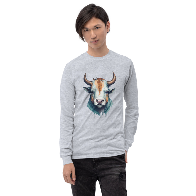 Men’s Long Sleeve Shirt Fashionable Bull