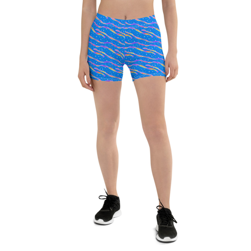 Blue Modern Chic Pattern Shorts