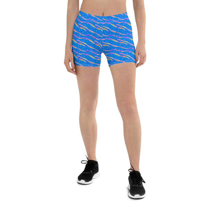 Blue Modern Chic Pattern Shorts