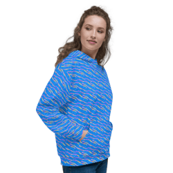 blue modern chic pattern unisex hoodie