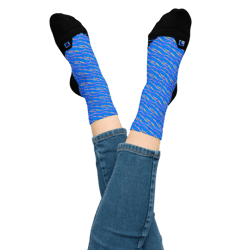 blue modern chic pattern ankle socks