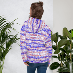 fourth of july fragmented pattern unisex hoodie