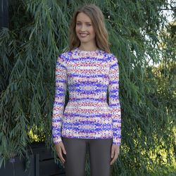 fourth of july fragmented pattern women's rash guard