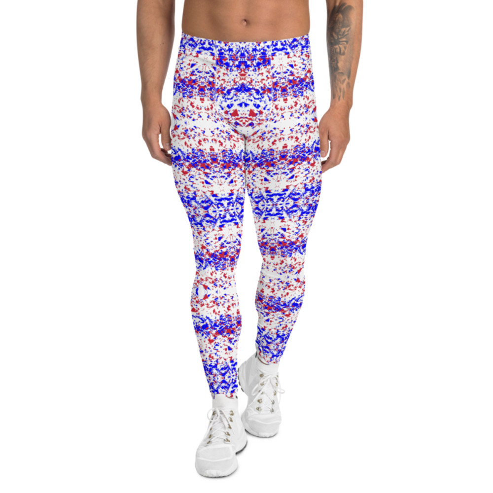 Fourth of July Fragmented Pattern Men's Leggings