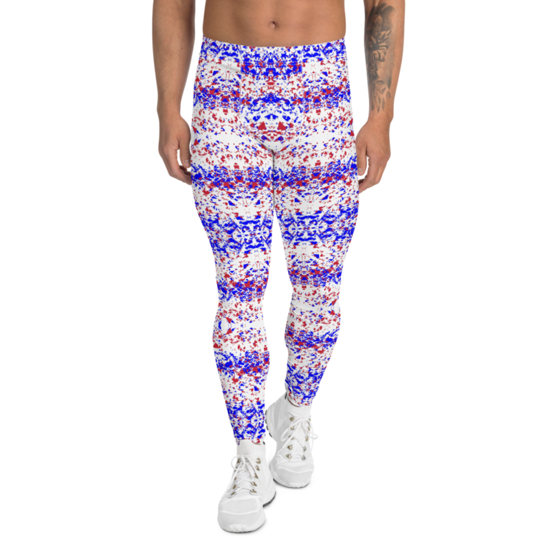 Fourth of July Fragmented Pattern Men's Leggings