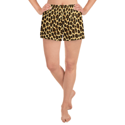 Leopard Skin Animal Print Seamless Pattern Women’s Recycled Athletic Shorts