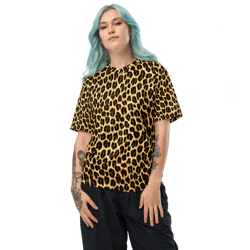 leopard skin animal print seamless pattern recycled unisex sports jersey