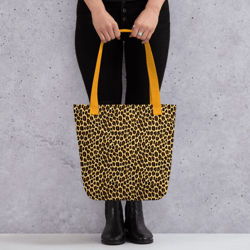 leopard skin animal print seamless pattern tote bag