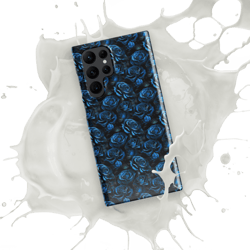 blue and black rose flowers seamless pattern snap case for samsung®