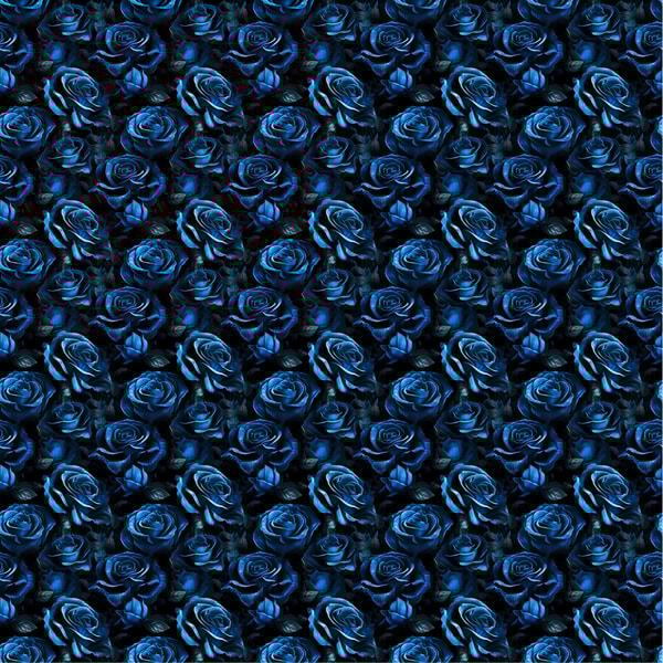 Blue and Black Rose Flowers Seamless Pattern Minimalist Backpack
