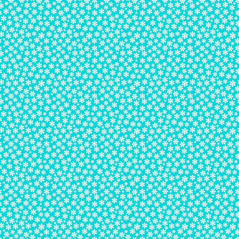 Simple White and Blue Floral Pattern Biker Shorts