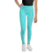 Simple White and Blue Floral Pattern Youth Leggings