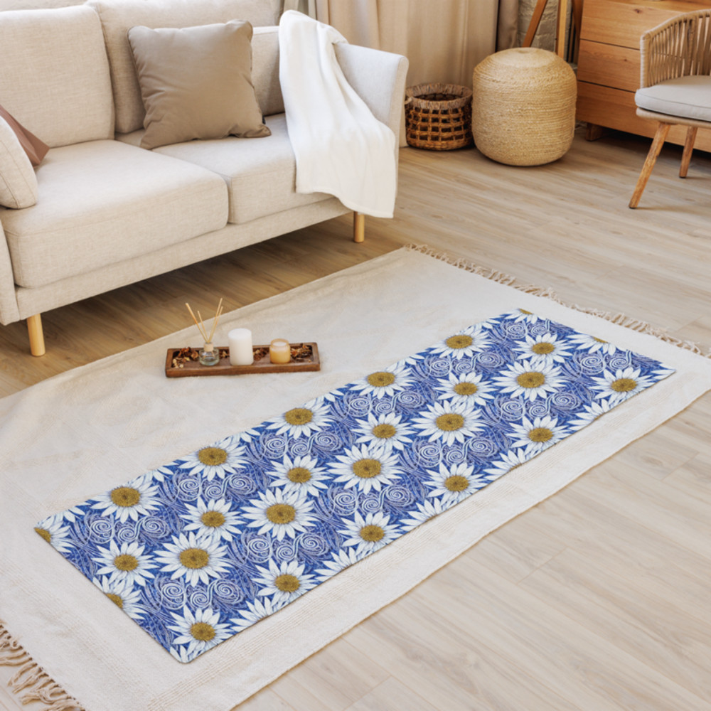 Daisy Flowers Floral Pattern Yoga mat