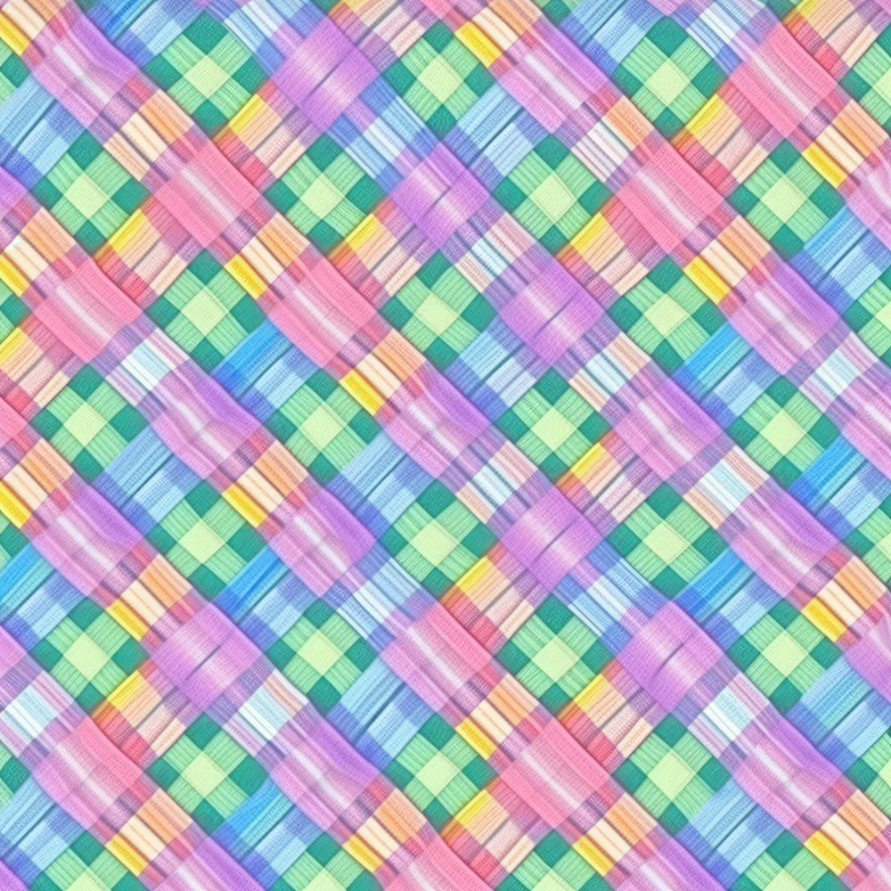 Pastel Rainbow Plaid Pattern Unisex Sweatshirt
