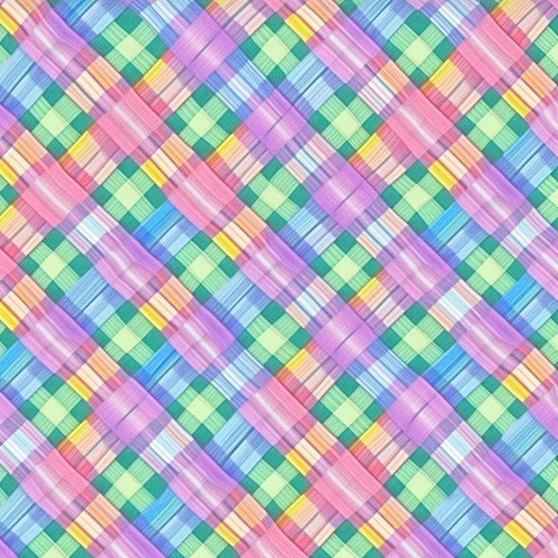 Pastel Rainbow Plaid Pattern Reversible bucket hat