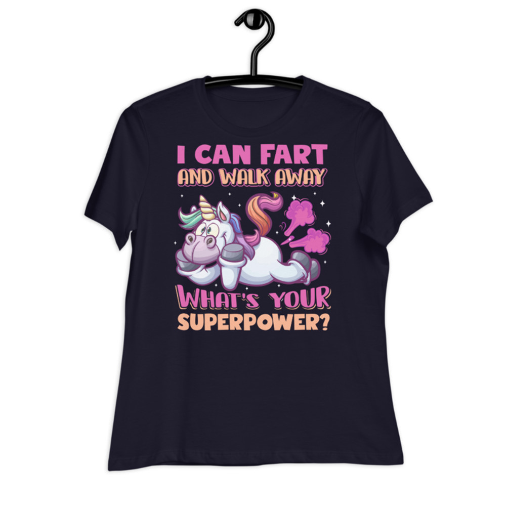 Funny Farting Unicorn Women's Relaxed T-Shirt