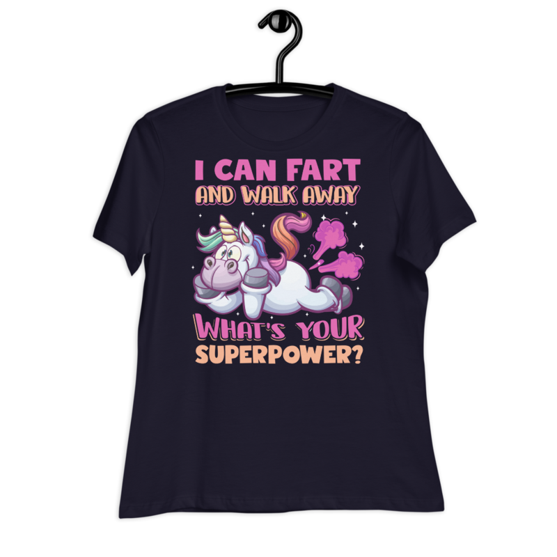Funny Farting Unicorn Women's Relaxed T-Shirt
