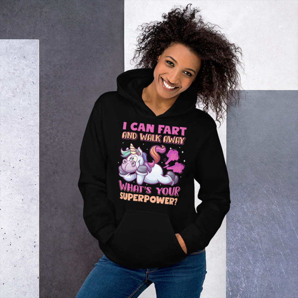 Funny Farting Unicorn Unisex Hoodie