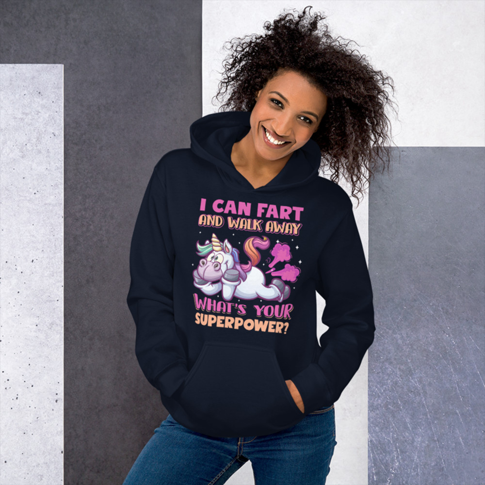Funny Farting Unicorn Unisex Hoodie