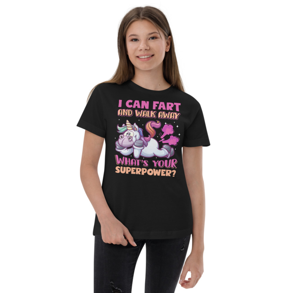 Funny Farting Unicorn Youth jersey t-shirt