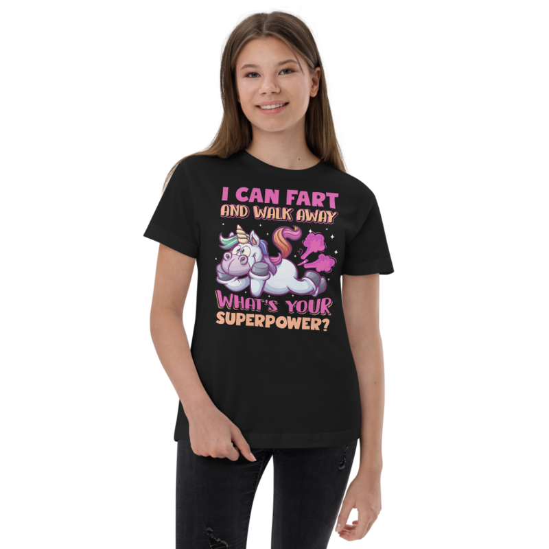 Funny Farting Unicorn Youth jersey t-shirt