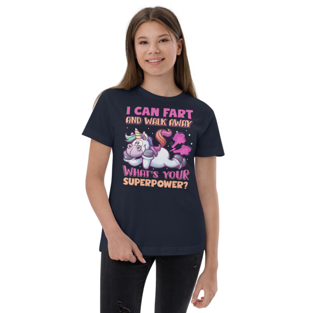 Funny Farting Unicorn Youth jersey t-shirt