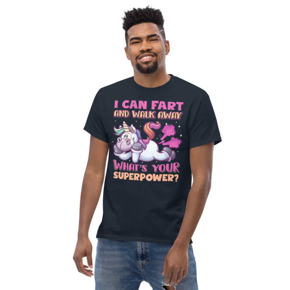 Funny Farting Unicorn Men's classic tee