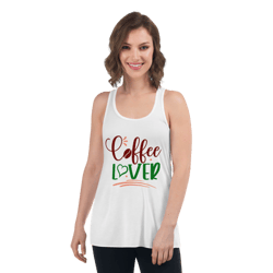 coffee lover women's flowy racerback tank