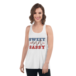 sweet and sassy women's flowy racerback tank