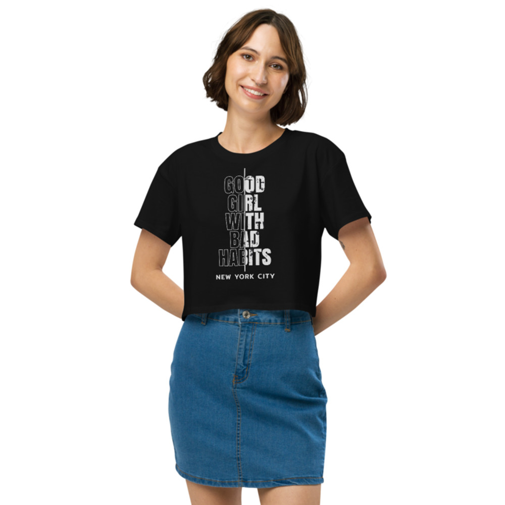 Good Girl with Bad Habits Women’s crop top