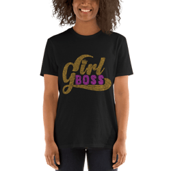 Girl Boss Rhinestone Funny Short-Sleeve Unisex T-Shirt
