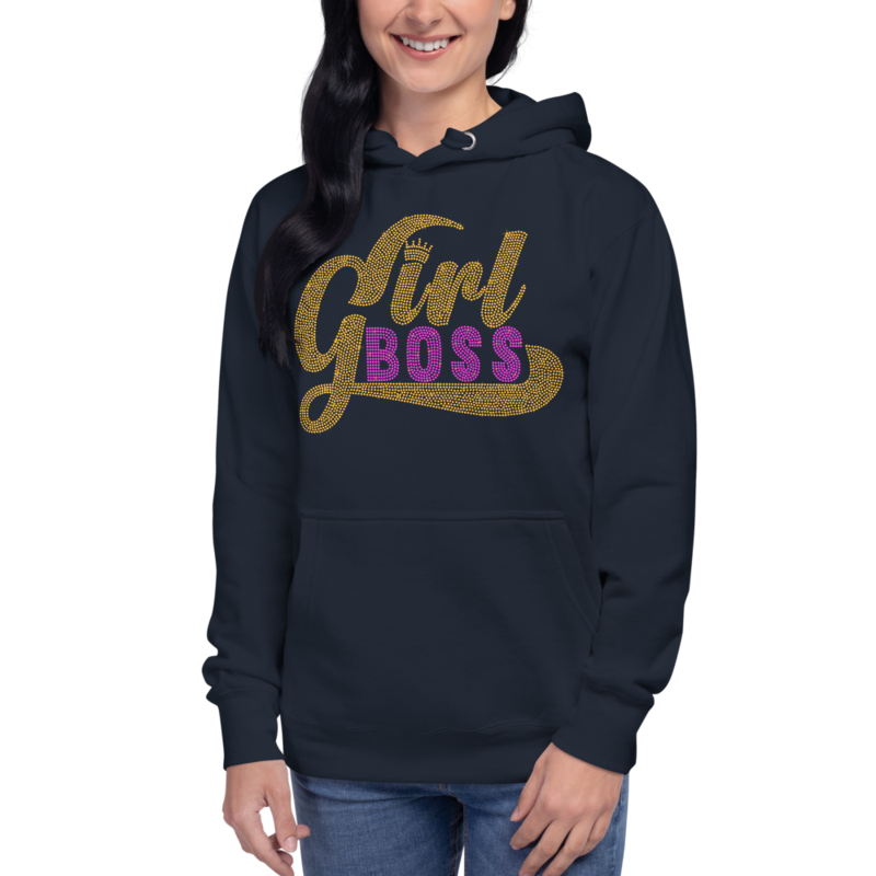 Girl Boss Rhinestone Funny Unisex Hoodie