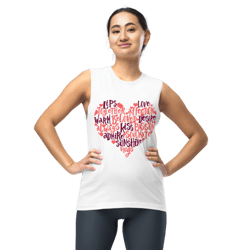 Loving Heart Words Muscle Shirt