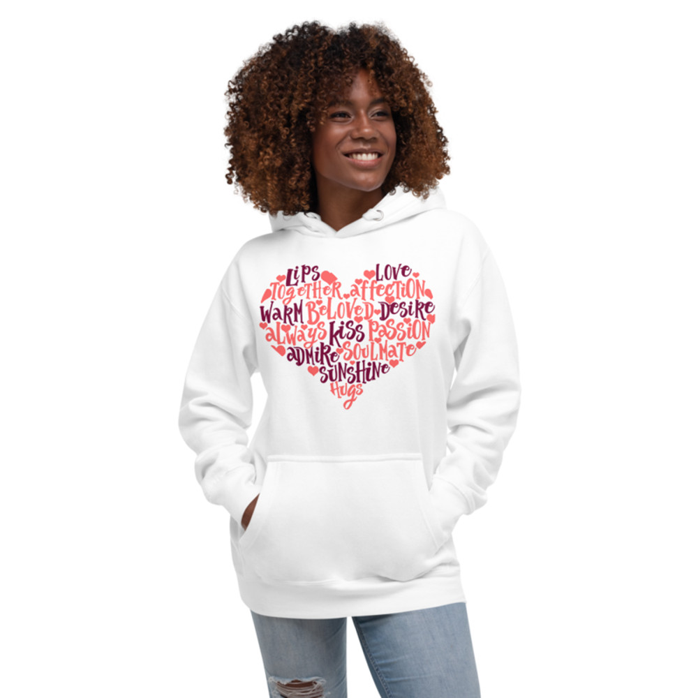 Loving Heart Words Unisex Hoodie