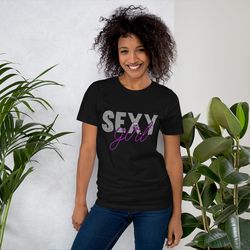 sexy girl rhinestone unisex t-shirt