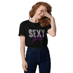 Sexy Girl Rhinestone Unisex organic cotton t-shirt