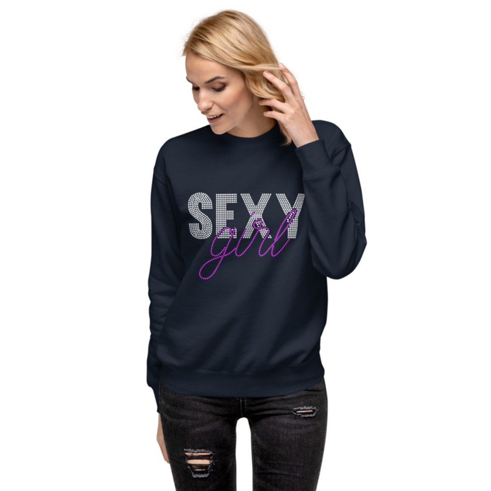 Sexy Girl Rhinestone Unisex Premium Sweatshirt