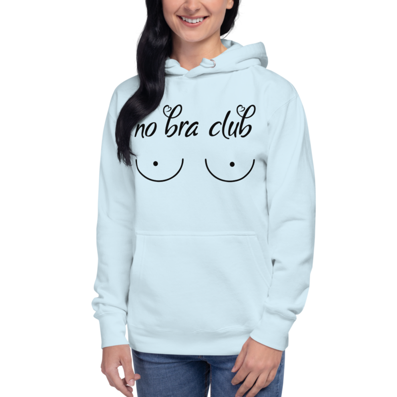 No Bra Club Funny Unisex Hoodie