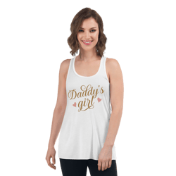 daddys girl women's flowy racerback tank