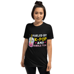 Fueled By K-Pop And Bubble Tea Anime Short-Sleeve Unisex T-Shirt